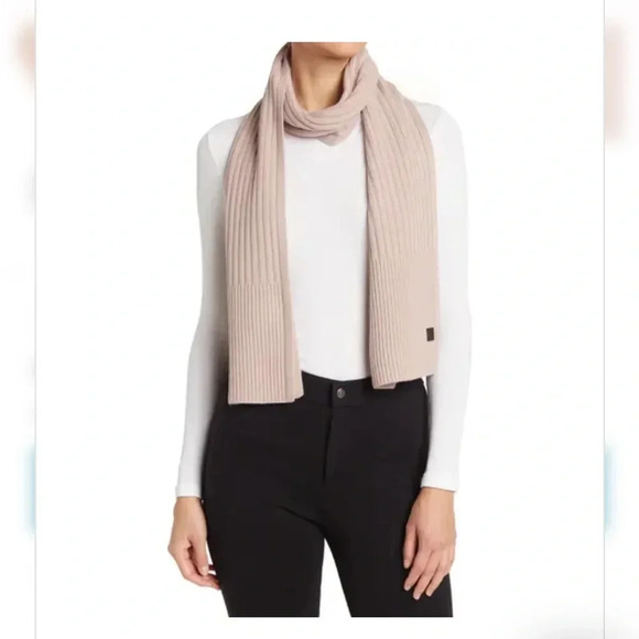 NWT ALL SAINTS BLUSH PINK WOOL BLEND SCARF - Picture 1 of 5